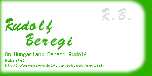 rudolf beregi business card